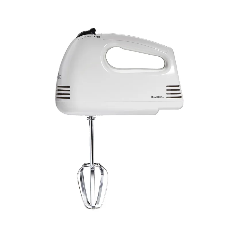 Proctor Silex White Easy Mix Hand Mixer, 5 Speeds