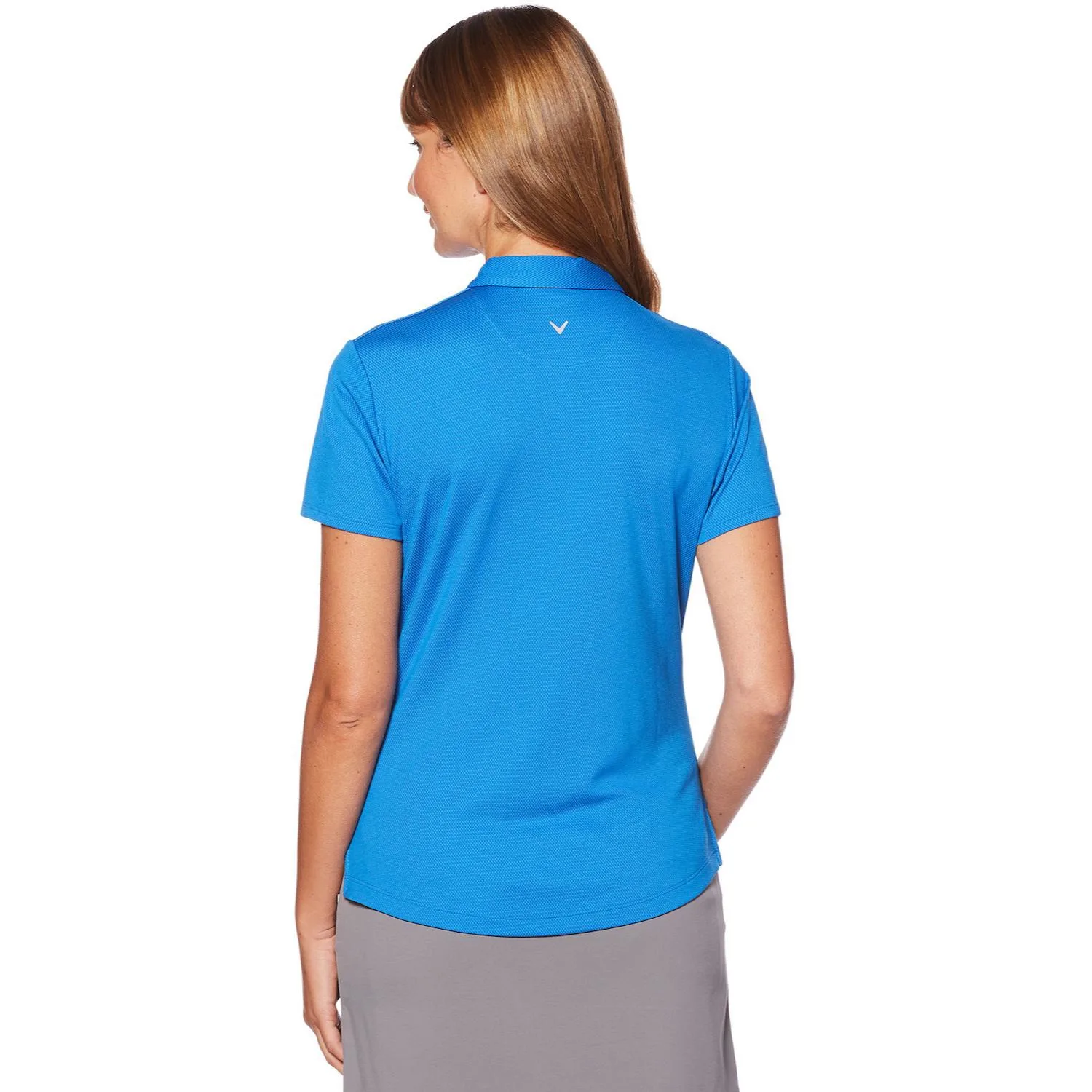 Callaway® Birdseye UPF 50+ Women's Cooling Polo Shirt with Custom Logo view 3