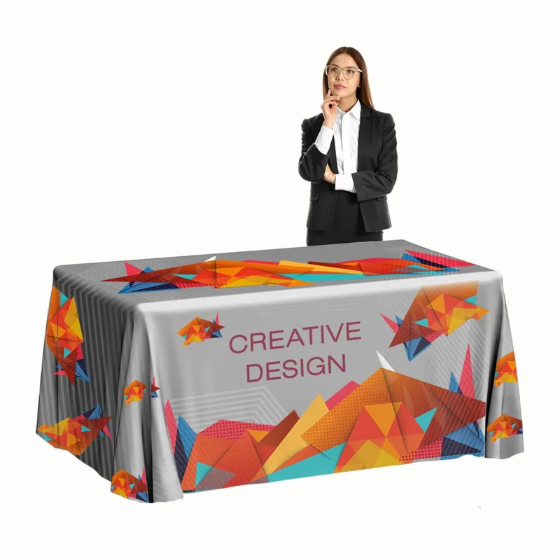 Premium 8' Throw Dye Sublimated Flowing Table Cloth