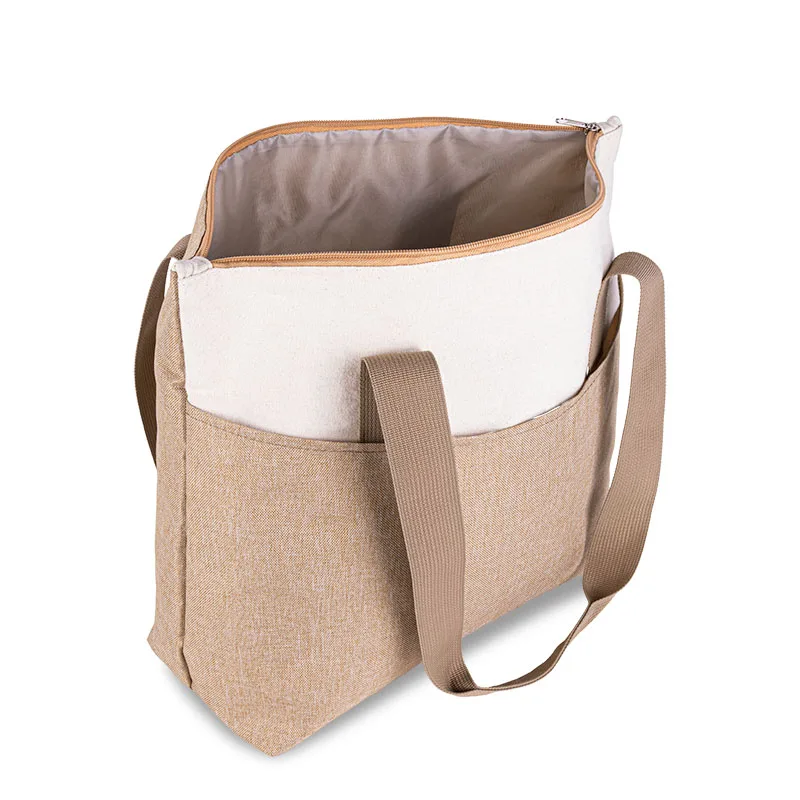 Khaki Beige/White Blank Open View