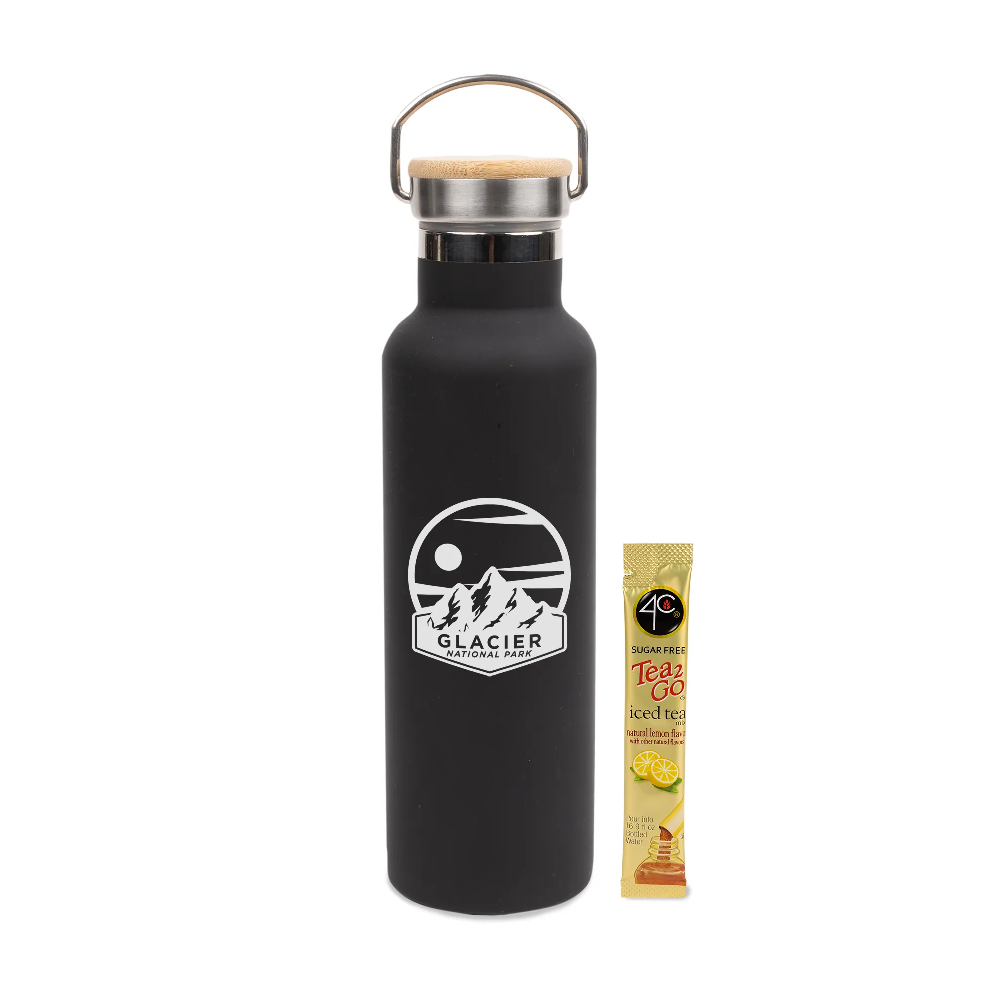 20 Oz. Stainless Steel Insulated Vacuum Bottle w/Iced Tea Packet