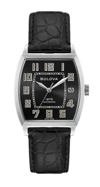 Citizen® Joseph Bulova Banker Men's Leather Strap Watch w/Black Sunray Dial