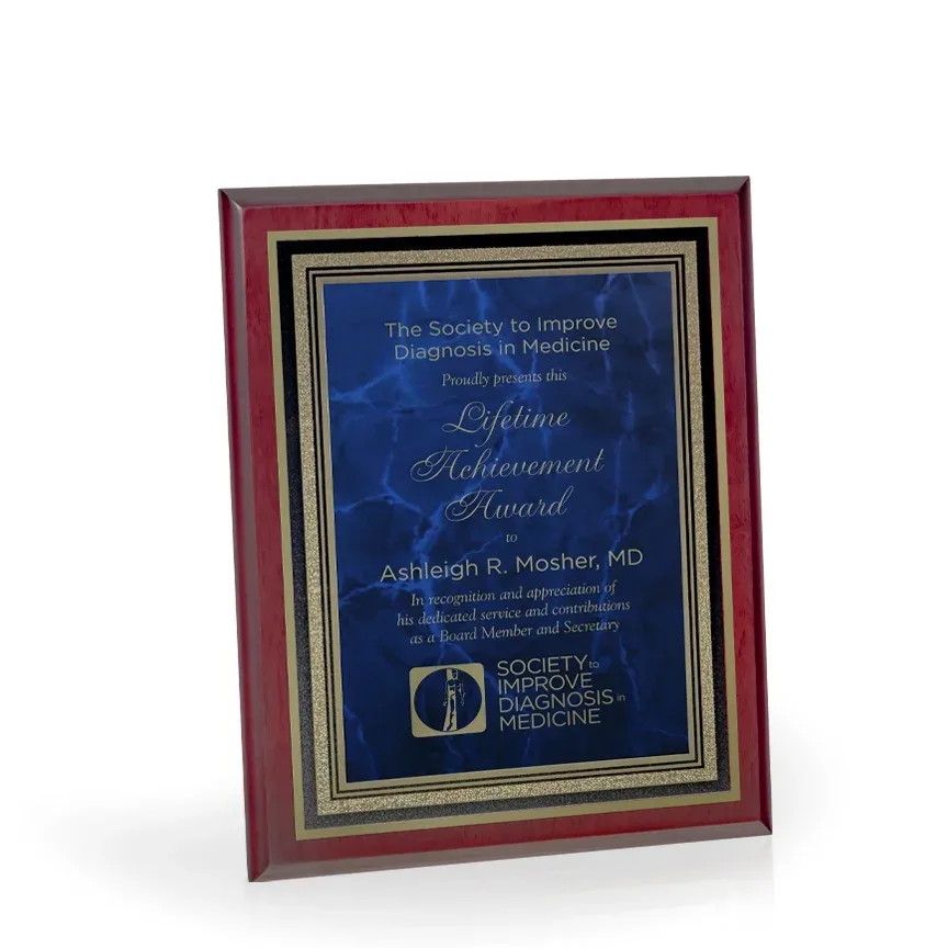 Classique Mahogany Finish Award Plaque,