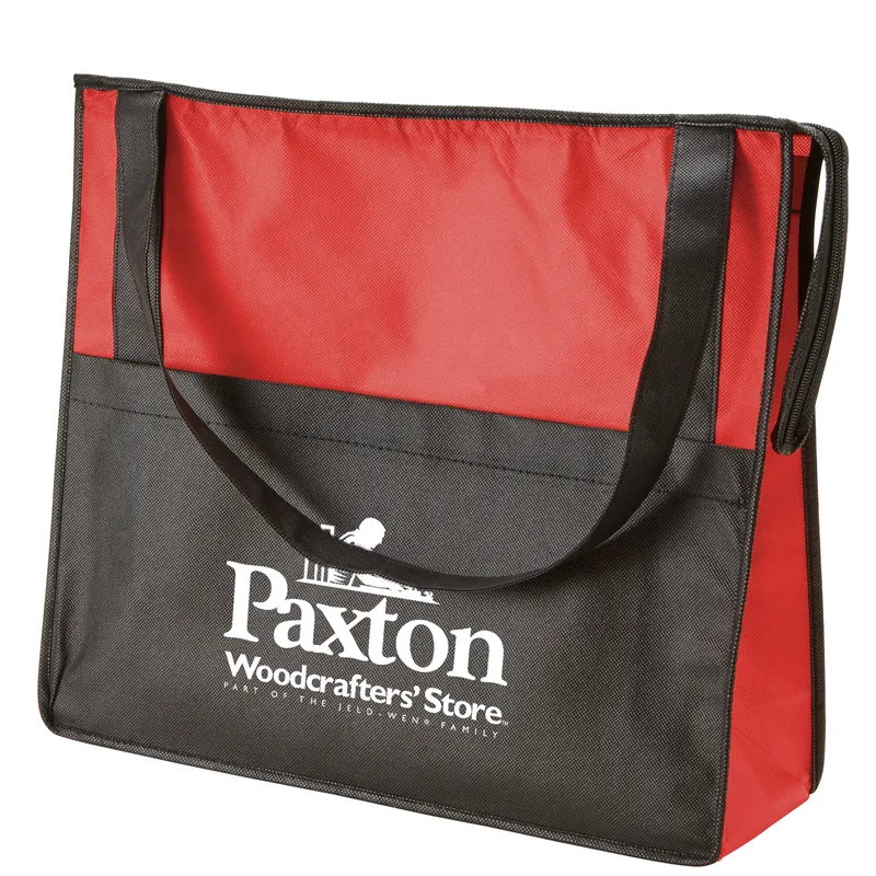 Prescott Non-Woven Zipper Tote Bag view 3