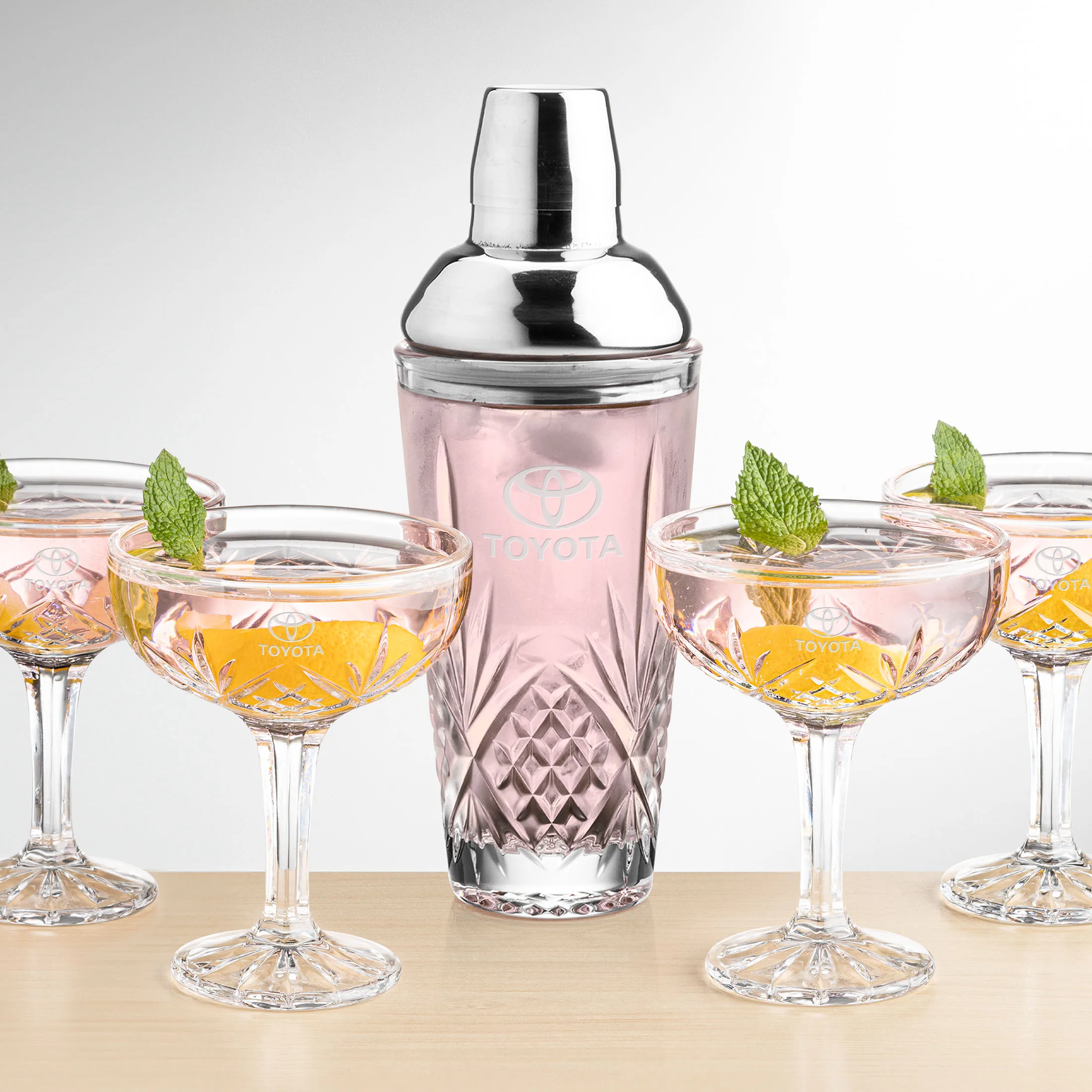 Shaker & Cocktail Coupe, Shaker & 4 Cocktail Coupe