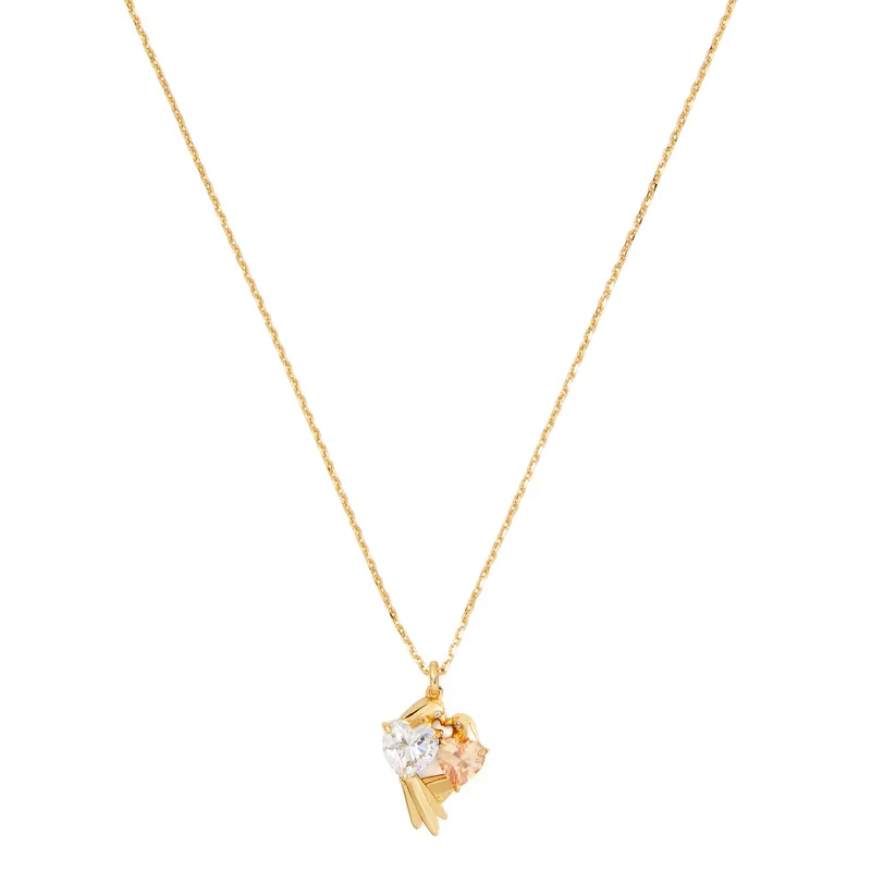 kate spade new york Love Birds Pendant - Clear/Gold