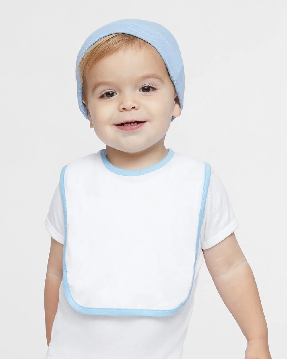 Rabbit Skins Infant Contrast Trim Premium Jersey Bib