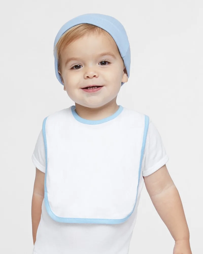 Rabbit Skins Infant Contrast Trim Premium Jersey Bib