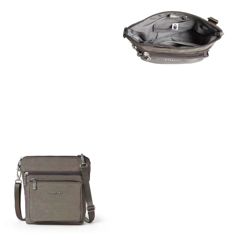 Baggallini Modern Pocket Crossbody Bag - Sterling Shimmer Gray