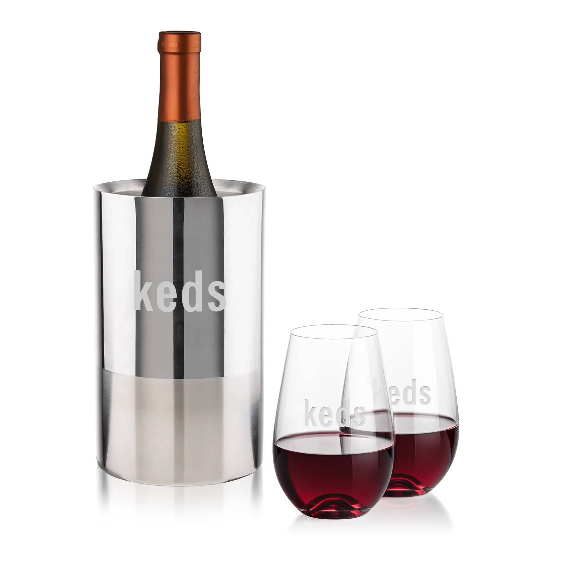 Wine Cooler Stemless Set, Boston Set, Set of 3