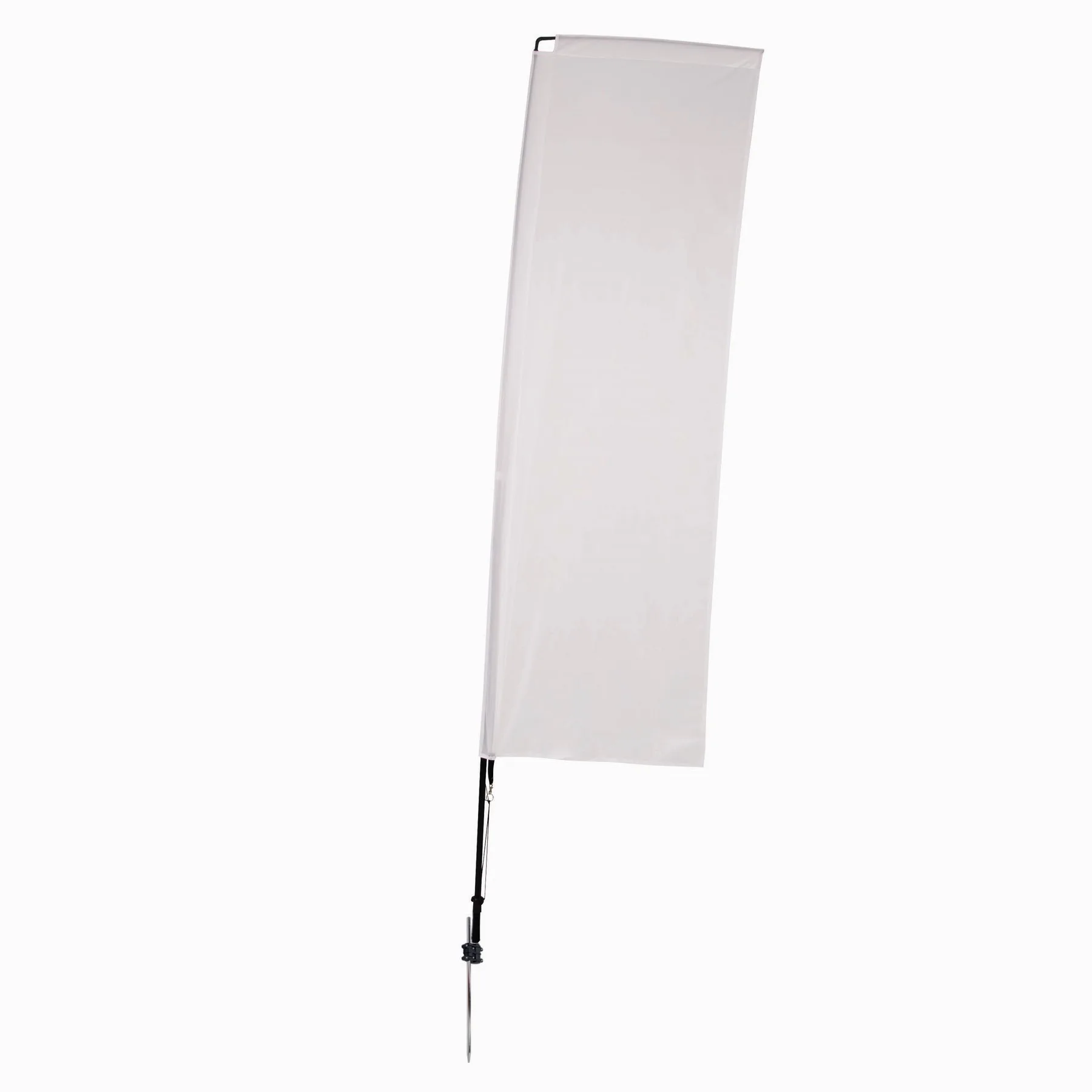 10' Streamline Rectangle Sail Sign Flag, 1-Sided, Spike view 2