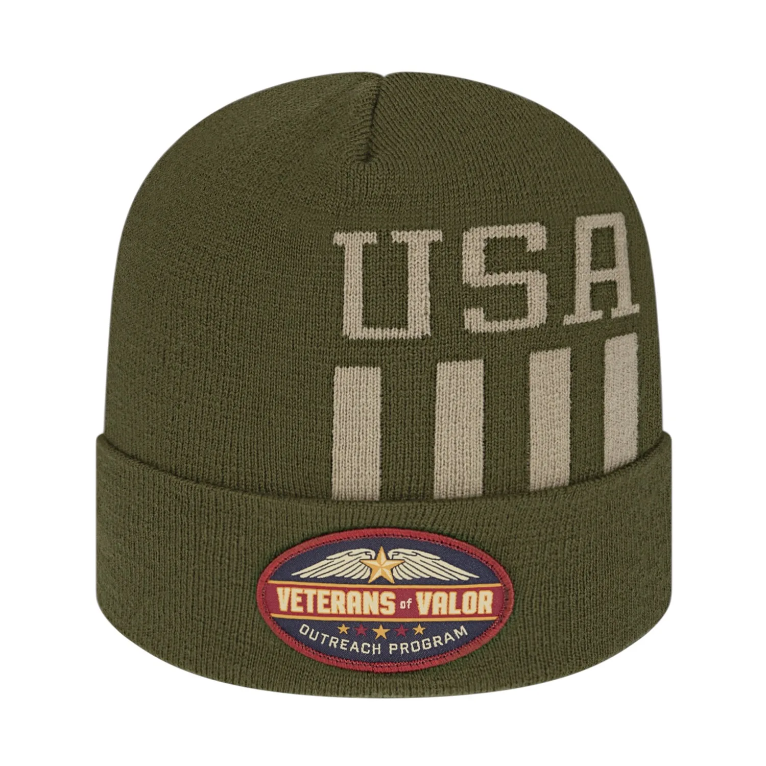 Flag Knit Cap with Cuff