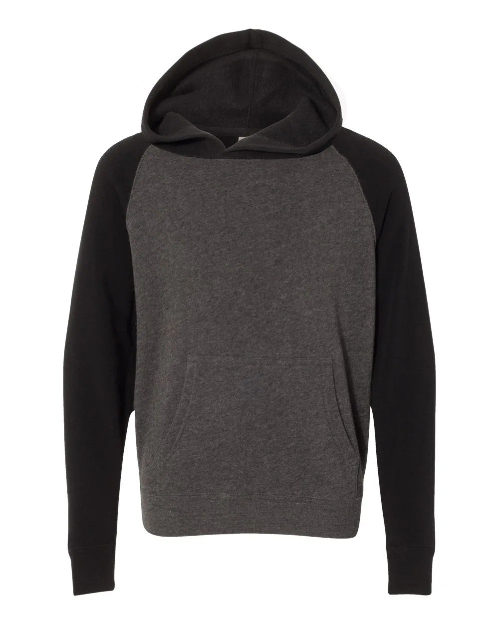Independent Trading Co.® Youth Lightweight Special Blend Raglan Hooded Sweatshirt view 3