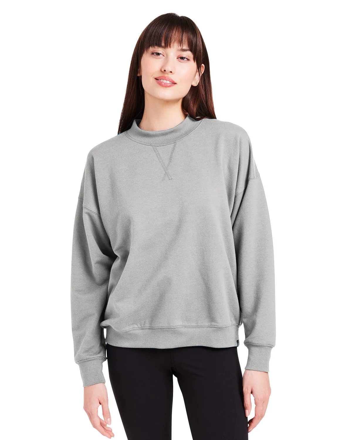GLYDER LLC Ladies' Vintage Oversized Crew Pullover