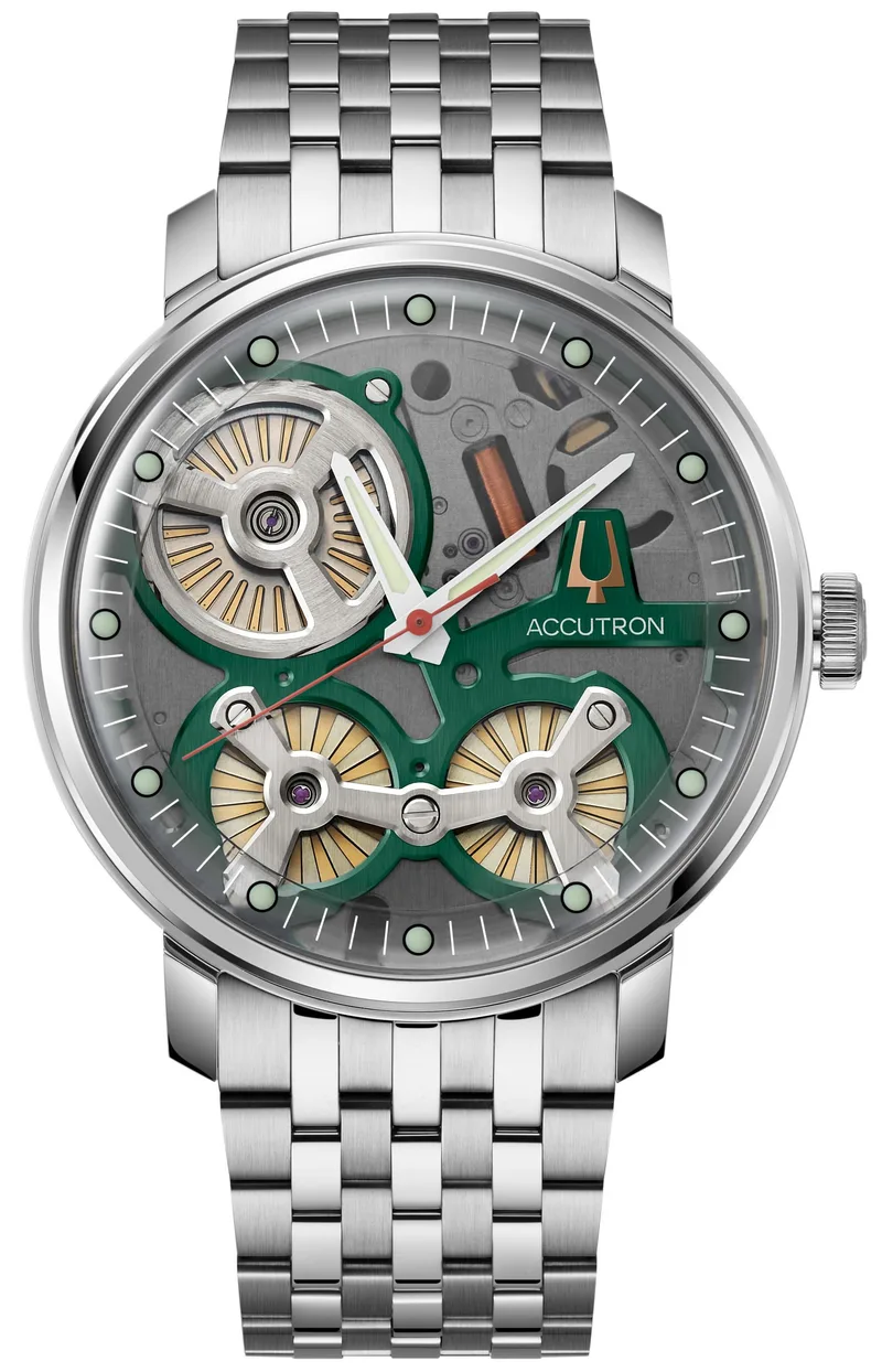 Accutron Spaceview Collection - Stainless Steel Case And Bracelet w/Smoke Gray Dial Watch