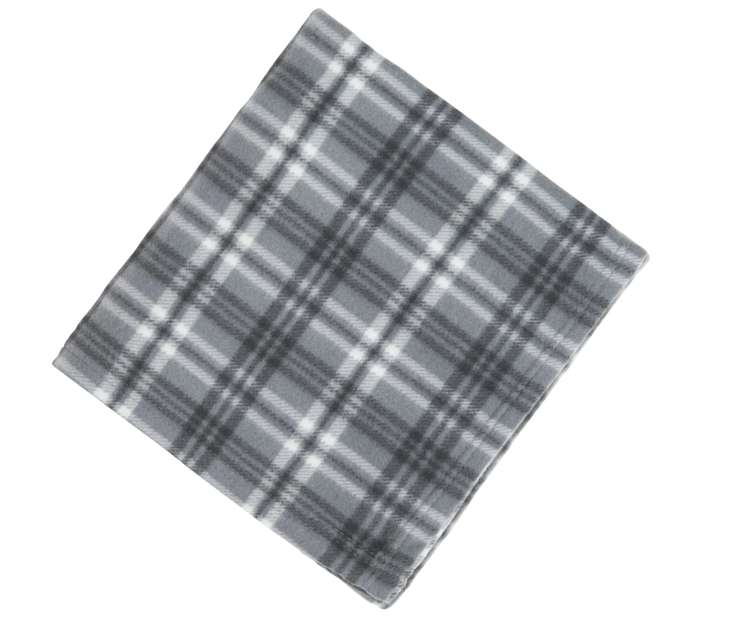 Rollable Plaid Fleece Throw Blanket 50'' x 60'' Unfolded view 2