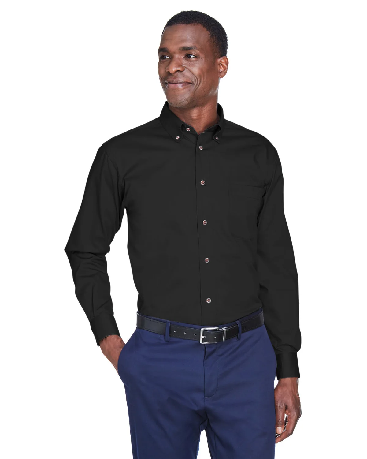 Harriton Men's Tall Easy Blend™ Twill Dress Shirt