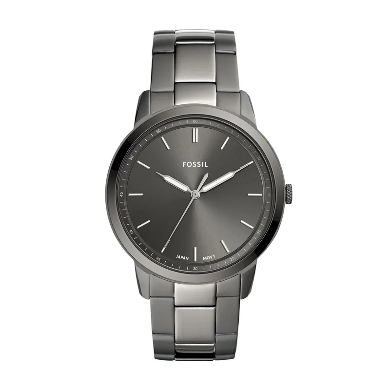 Fossil Men's The Minimalist Three-Hand Smoke Stainless Steel Watch