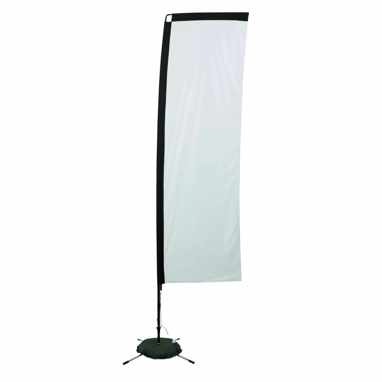 10' Premium Rectangle Sail Sign Flag, 1-Sided, Scissor Base view 2