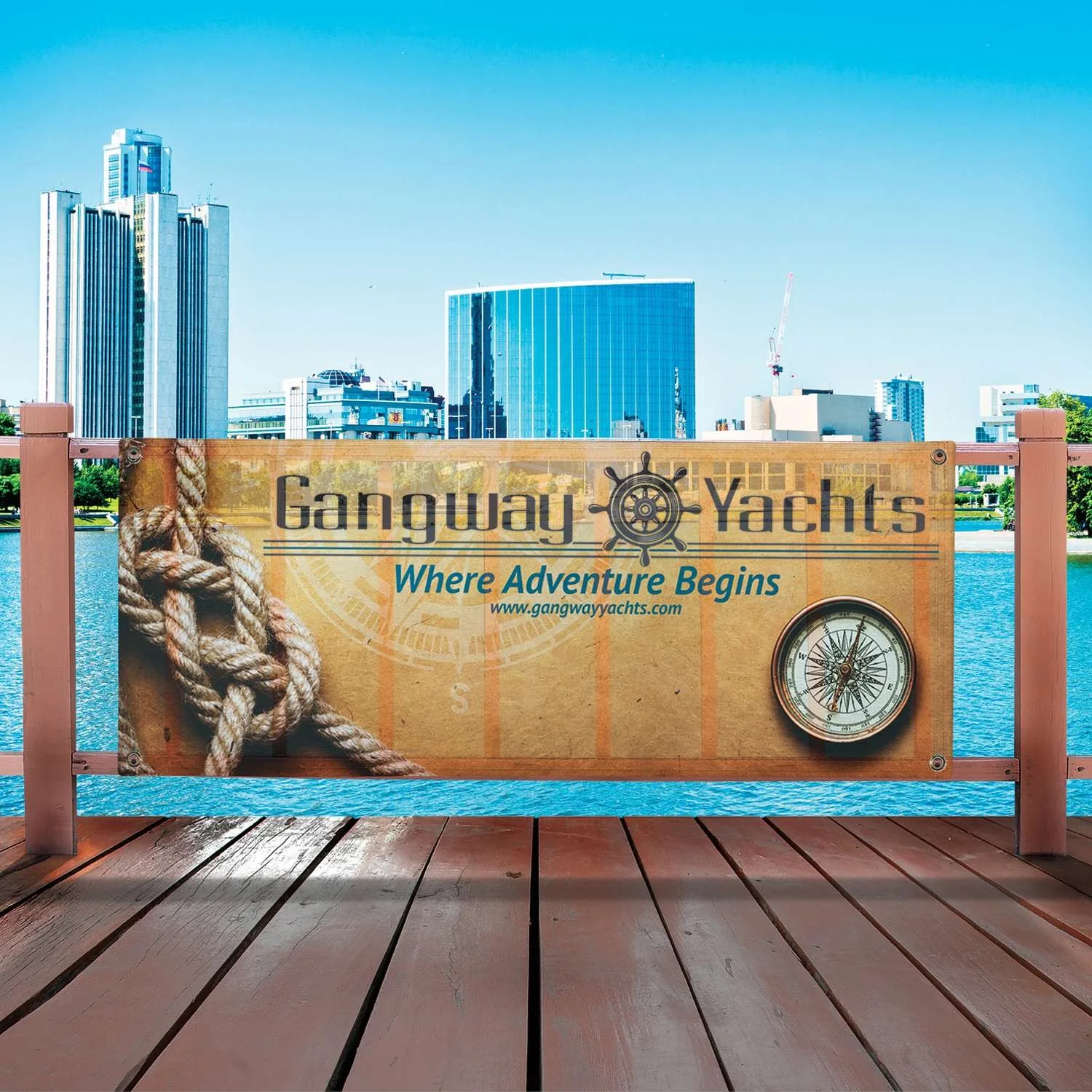 3' x 8' 9 oz. Mesh Vinyl Banner Single-Sided view 4