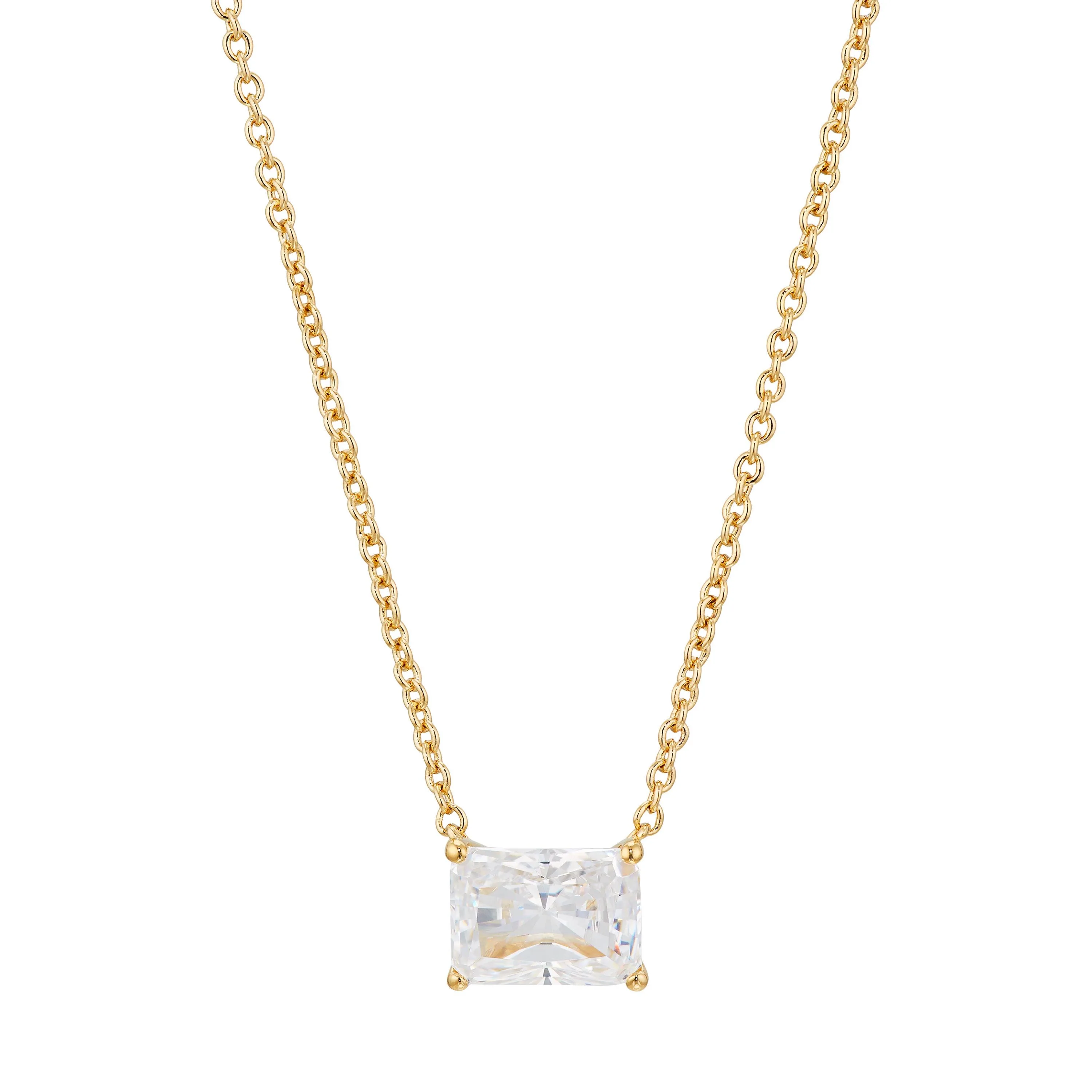 Nadri Large Emerald Cut CZ Necklace