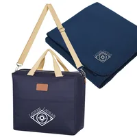Hefty Cooler Bag With Fleece Blanket — Natural