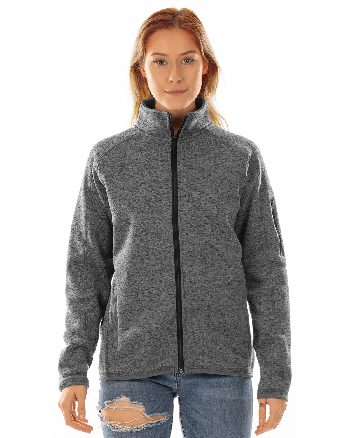 Burnside Ladies' Sweater Knit Jacket view 3