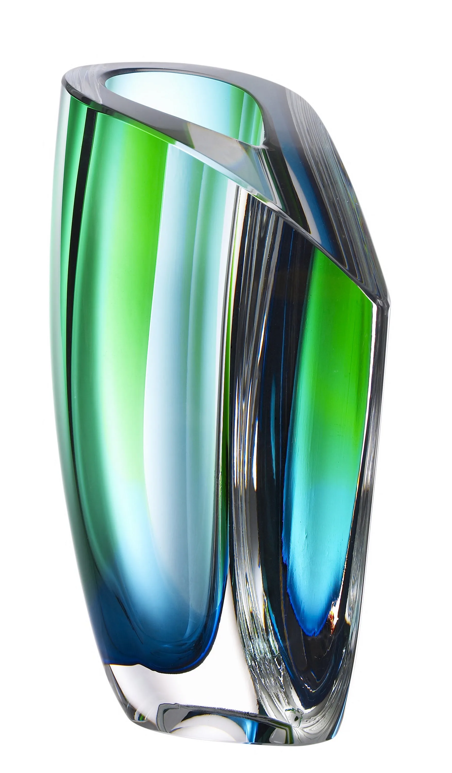Kosta Boda Mirage Vase Blue/Green Large