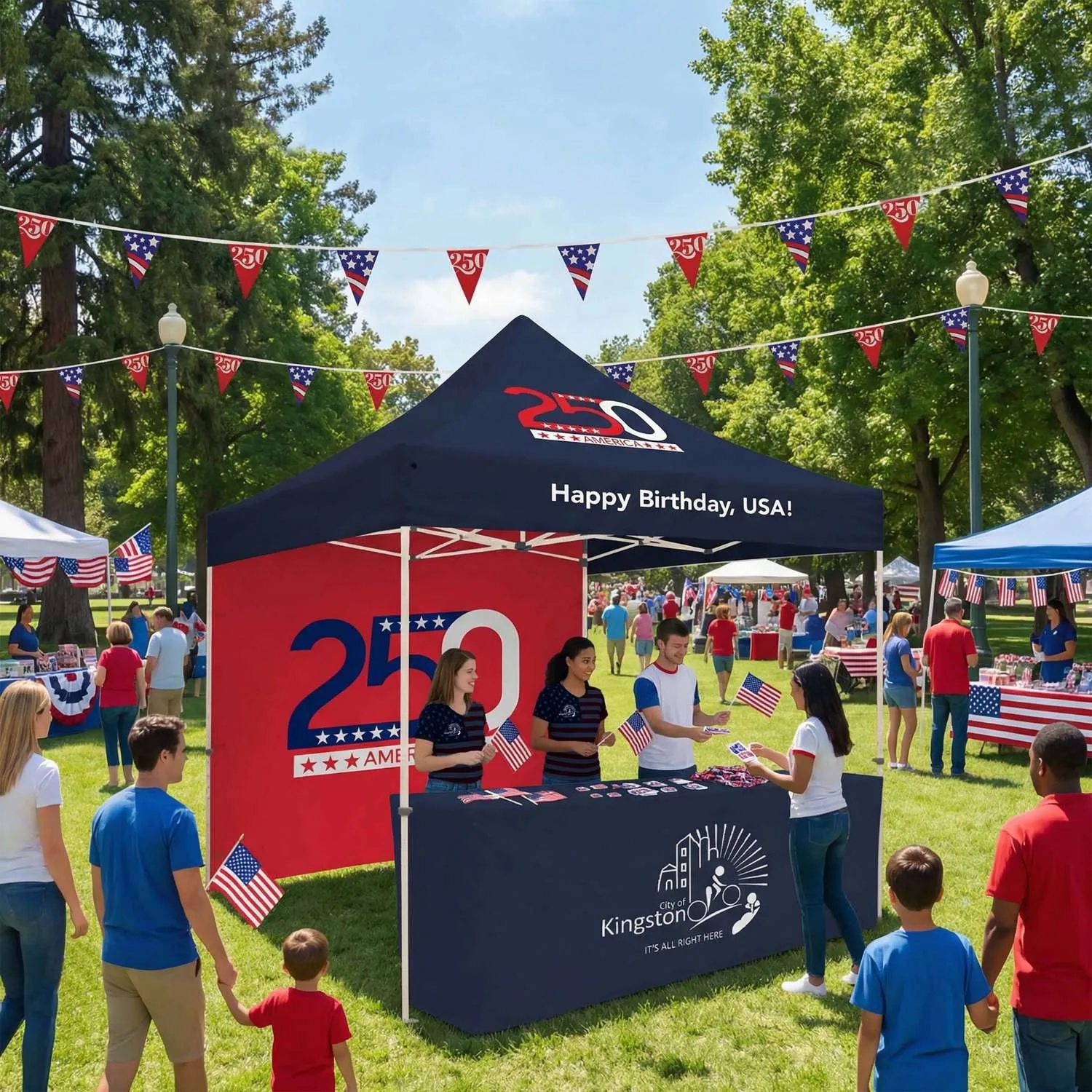9" x 12" Triangle Pennant String Double-Sided (20') view 4