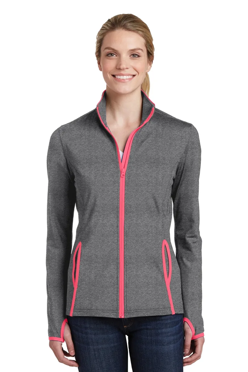 Charcoal Heather/Hot Coral Pink