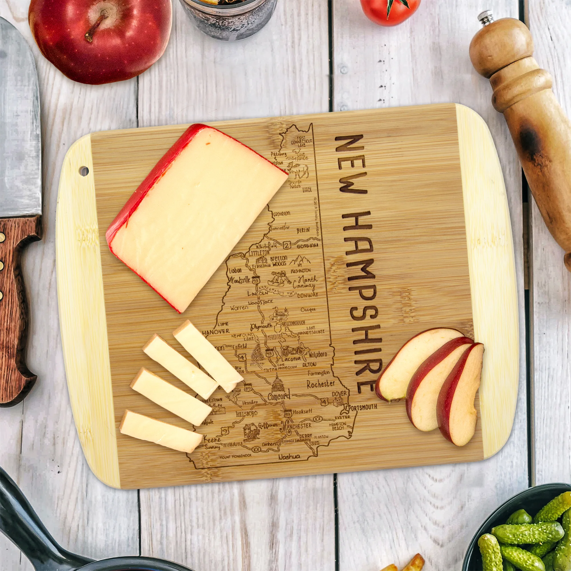 A Slice of Life New Hampshire Serving & Cutting Board view 2