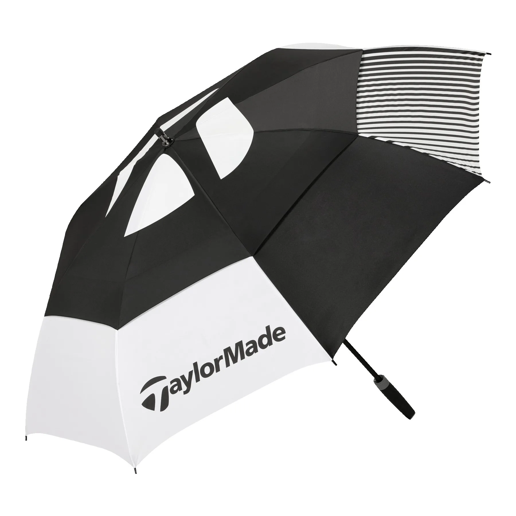 TaylorMade 64-in Double Canopy Umbrella - Black/White