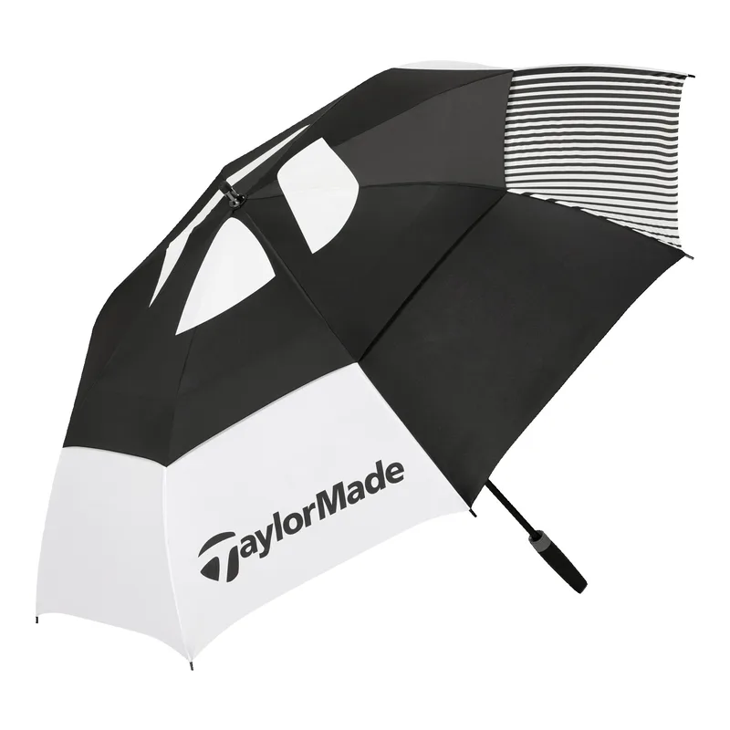 TaylorMade 64-in Double Canopy Umbrella - Black/White