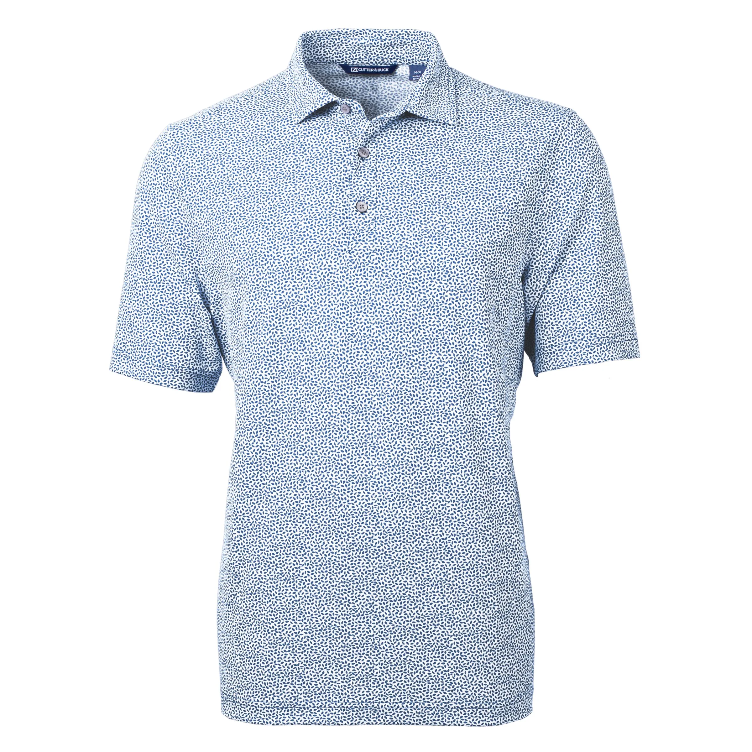 Cutter & Buck Virtue Eco Pique Botanical Print Recycled Mens Polo view 3