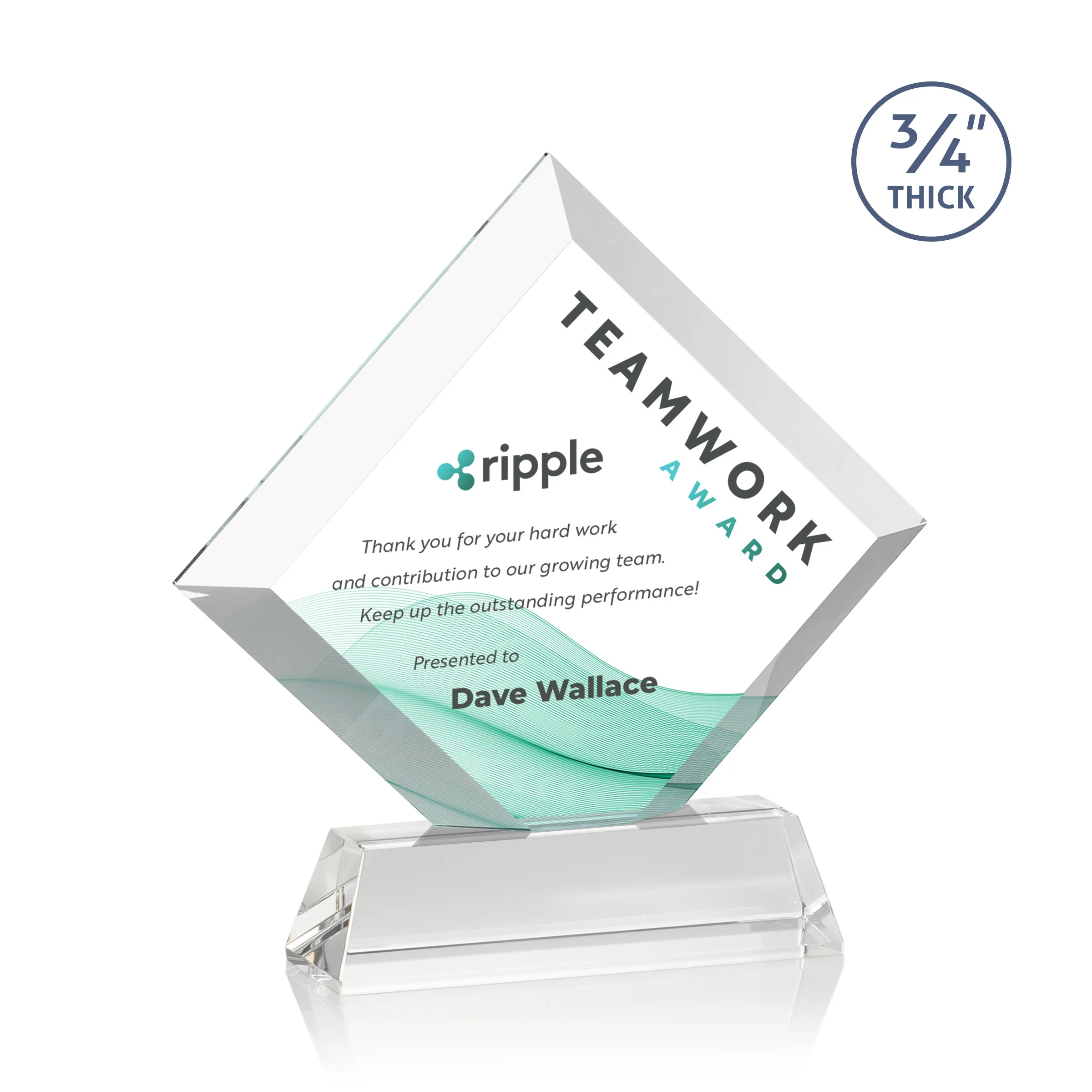 VividPrint™, Newhaven base, Starfire, 8.25" x 8.5" x 2"