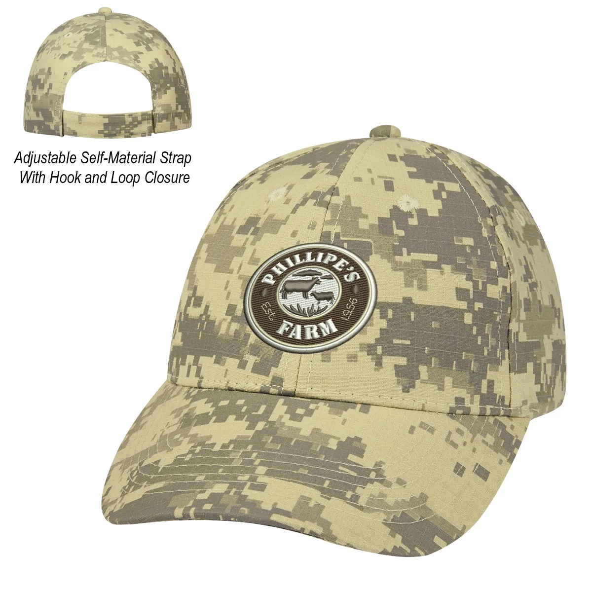 Digital Camouflage Cap view 2