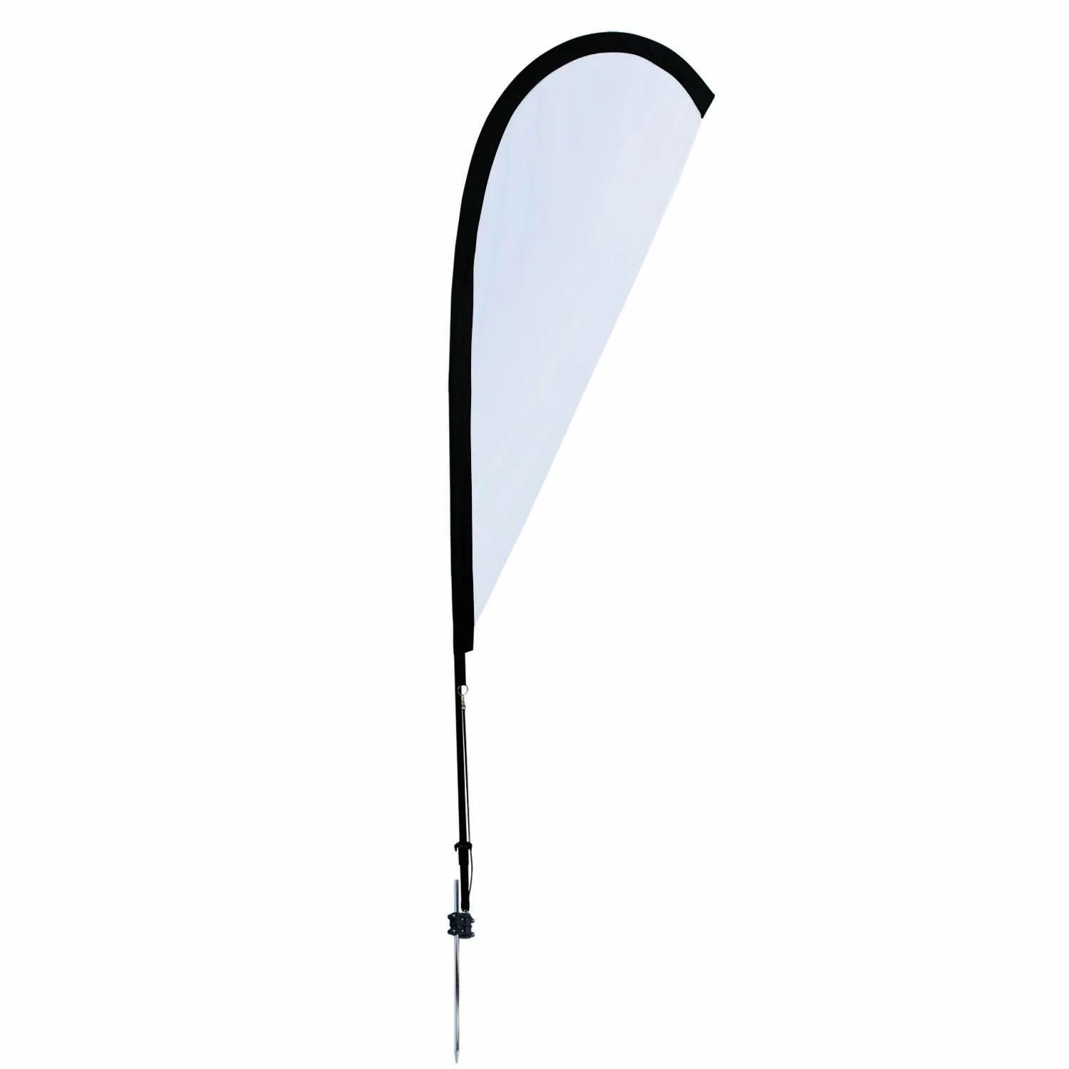 6' Premium Teardrop Sail Sign Flag, 1-Sided, Ground Spike view 2