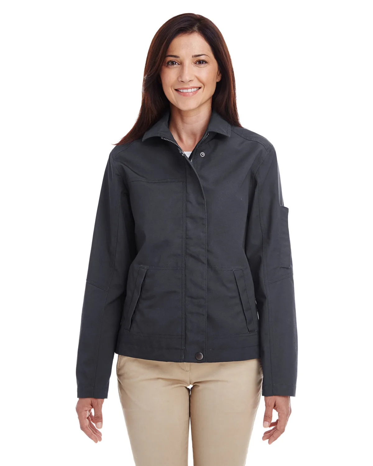 Harriton Ladies' Auxiliary Canvas Work Jacket view 2