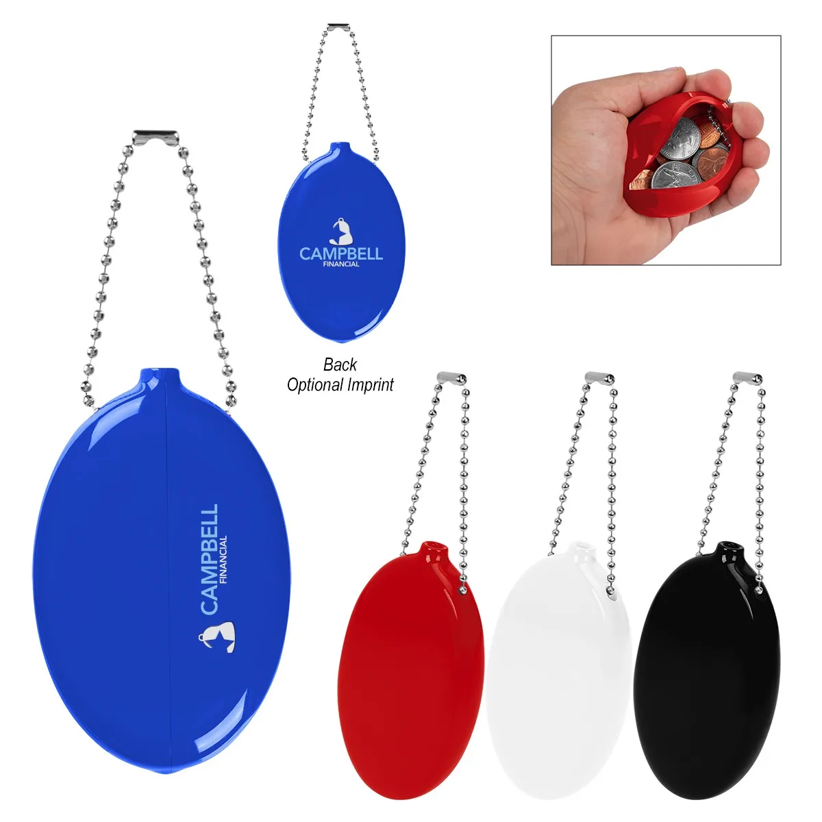Old School Squeeze Coin Pouch Keychain view 2
