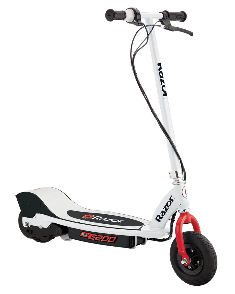 Razor USA E200 Electric Scooter - White/Red (Rb)
