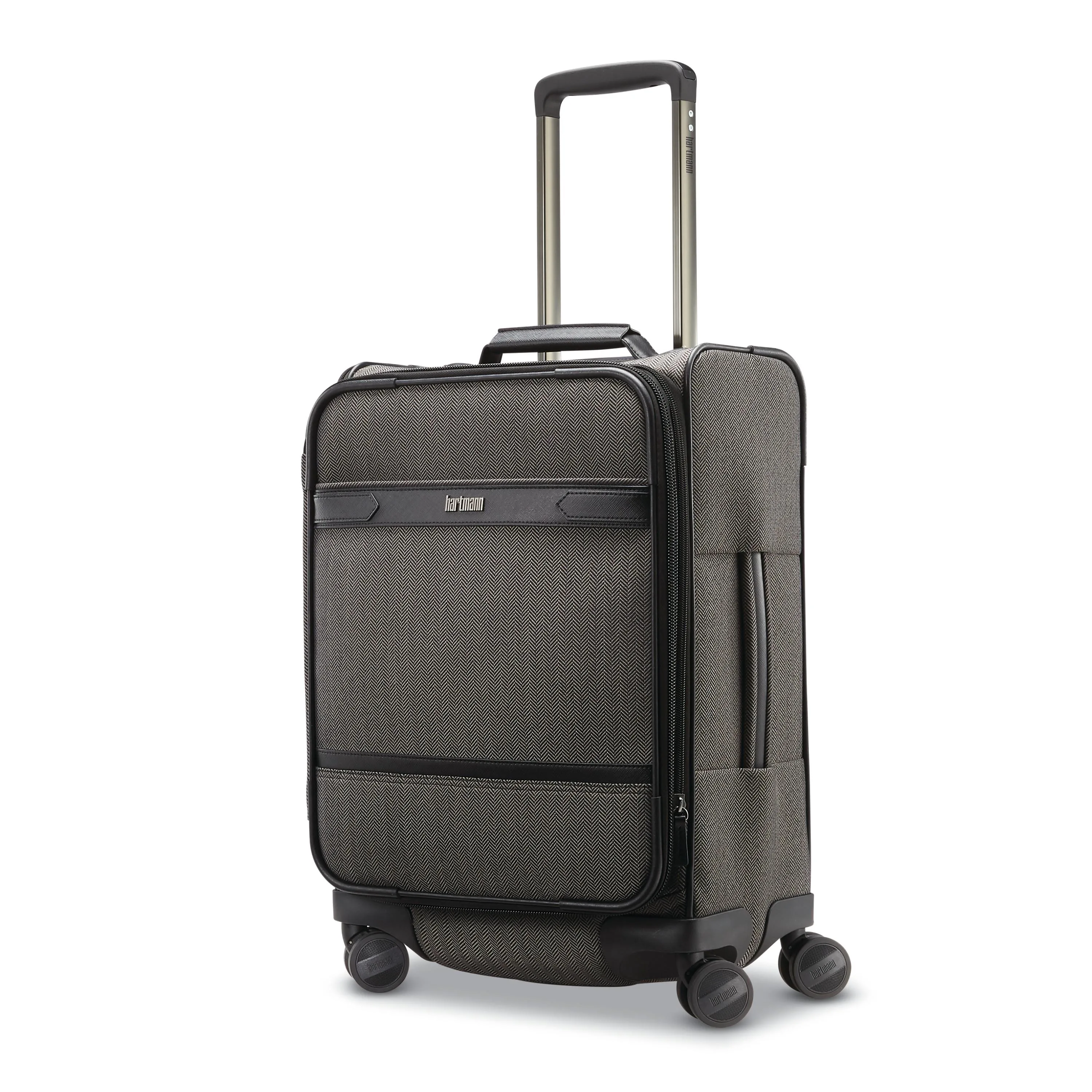 Hartmann Herringbone Deluxe Domestic Carry On Expandable Spinner Luggage - Black Herringbone