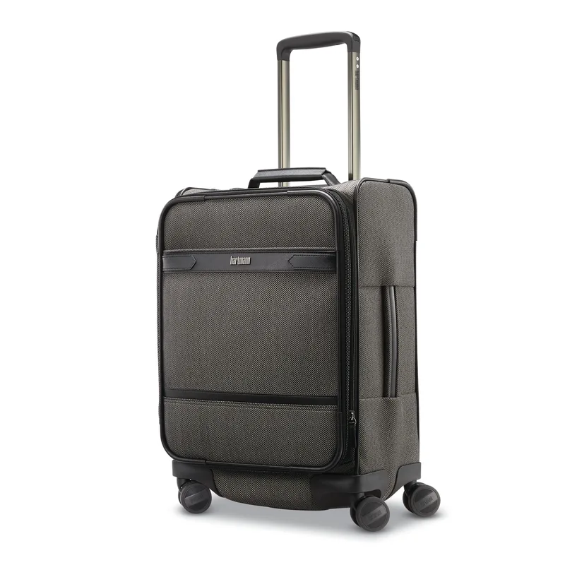 Hartmann Herringbone Deluxe Domestic Carry On Expandable Spinner Luggage - Black Herringbone