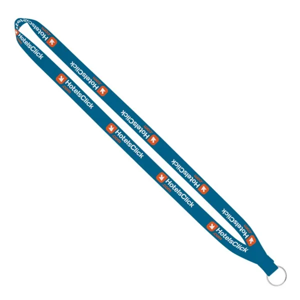 IMPORT Rush 5/8" Dye-Sublimated Lanyard with Sewn Silver Metal Split-Ring view 3