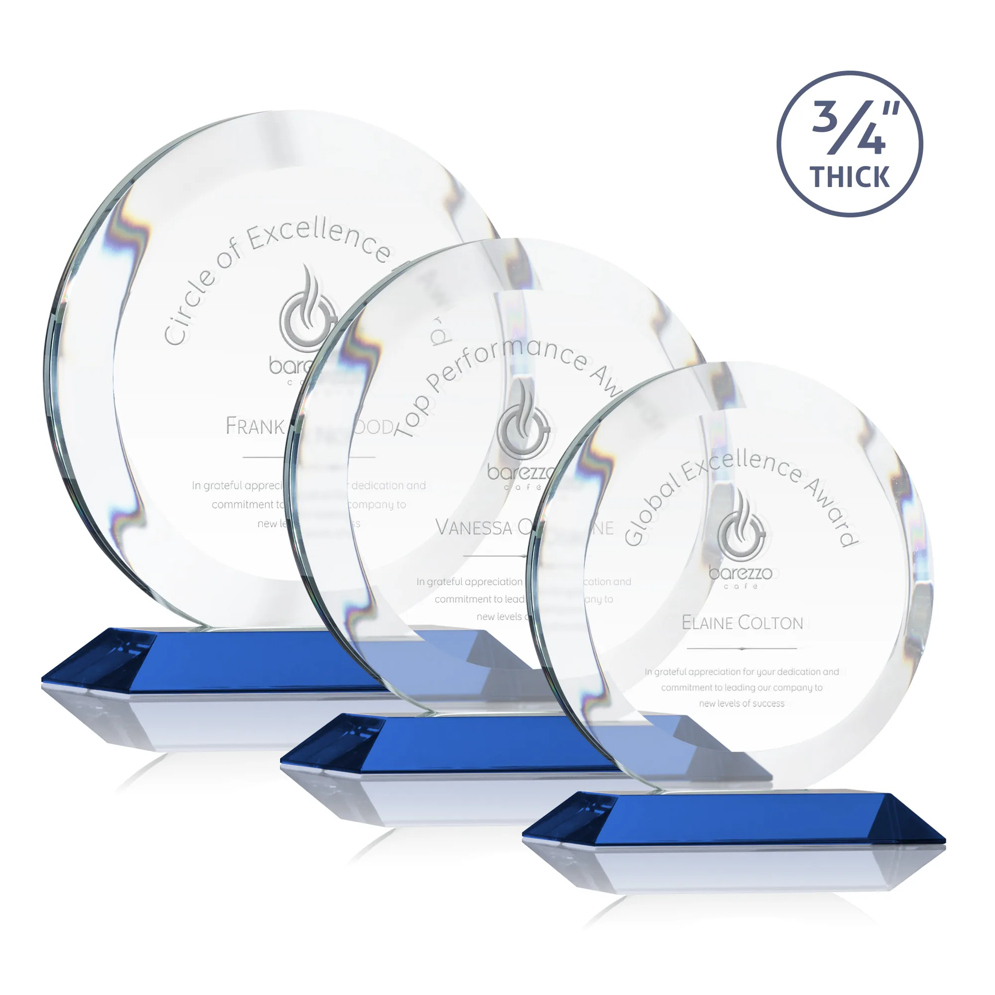 Deep Etch, Standard base, Blue