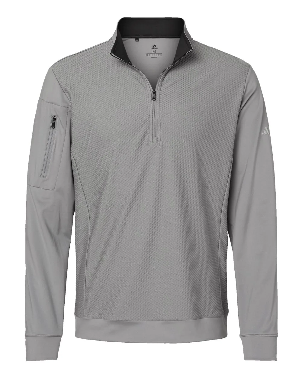 Adidas® Performance Texture Quarter-Zip Pullover Shirt view 4