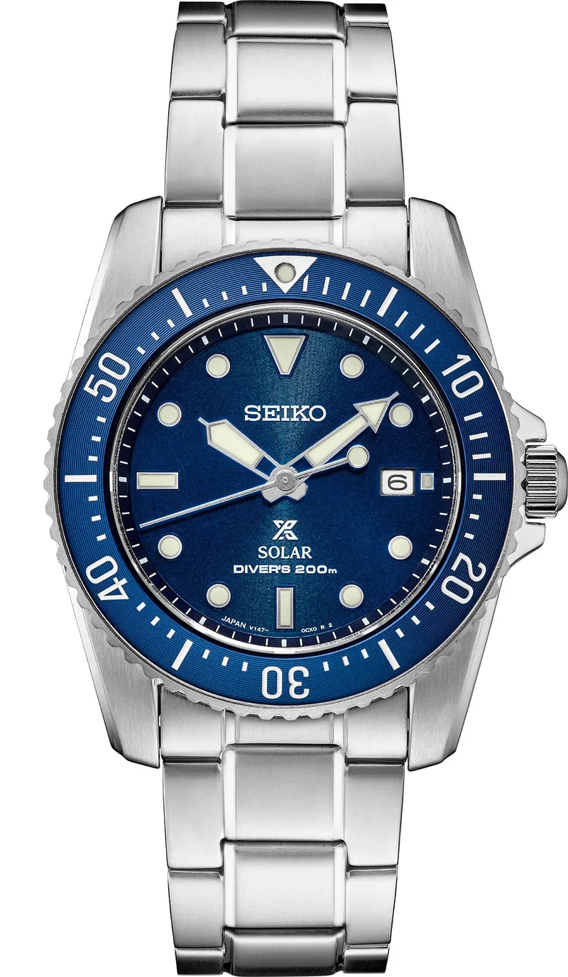 Seiko Watch Prospex Solar Diver Blue Dial