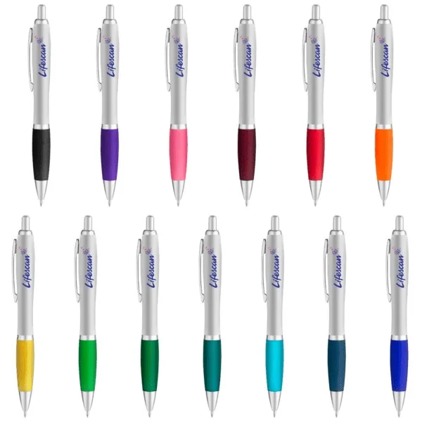 Curvaceous Silver Matte Gel Pen view 2