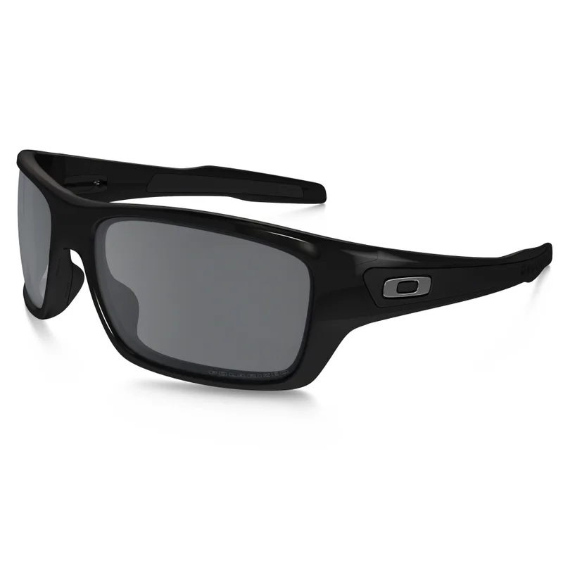 Oakley® Turbine Sunglasses - Polished Black w/ Black Iridium Polarized Lens