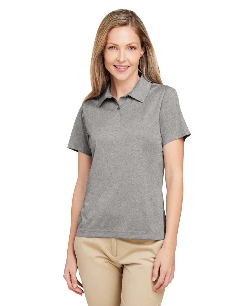 Team 365 Women's Zone Sonic Heather Performance Short Sleeve Polo Shirt