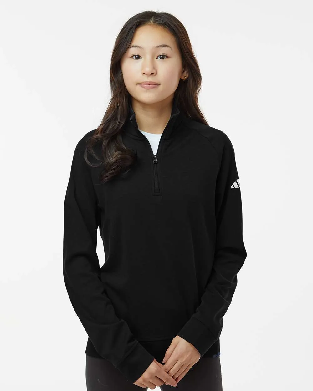 Adidas® Youth Quarter-Zip Pullover Shirt